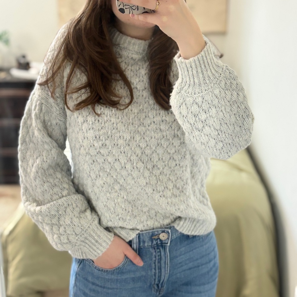 a new day Light Gray Crew Neck Sweater